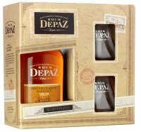 Depaz VSOP Geschenkbox inkl. 2 Gläsern 45% vol. 0,7l