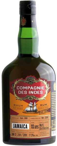 Compagnie des Indes Jamaica 10 (Multi Distilleries) - Single Cask 57,9%. vol 0,7l